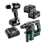 METABO Pack 2 outils Perceuse + Perfo 18V 2x5Ah - PACK2OUT18V4