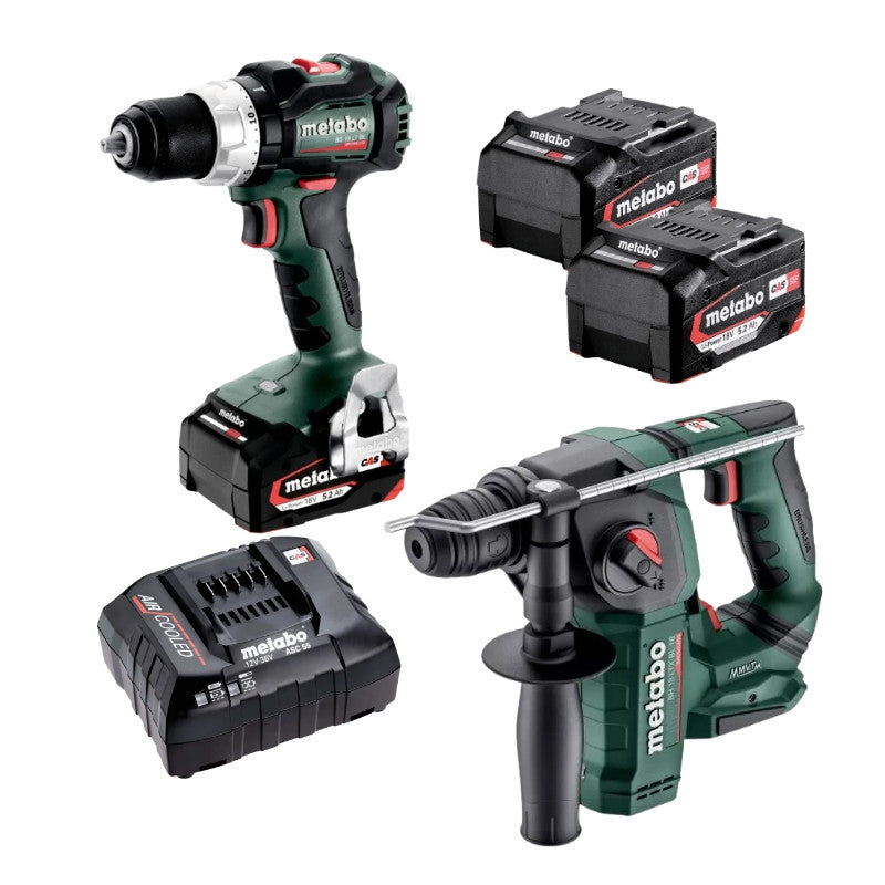 METABO Pack 2 outils Perceuse + Perfo 18V 2x5Ah - PACK2OUT18V4