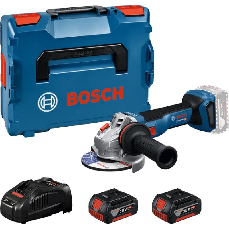 BOSCH Meuleuse Ø125mm 18V 2x5Ah L-Boxx GWS18V-11 - 06019N4103