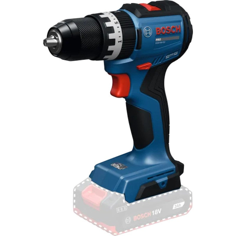 BOSCH Perceuse percu 70Nm 18V 2+4Ah GSB18V-52 L-Boxx - 06019S0122