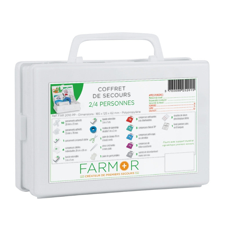 Coffret de secours Multirisques 2/4 personnes FARMOR FAR2010PP