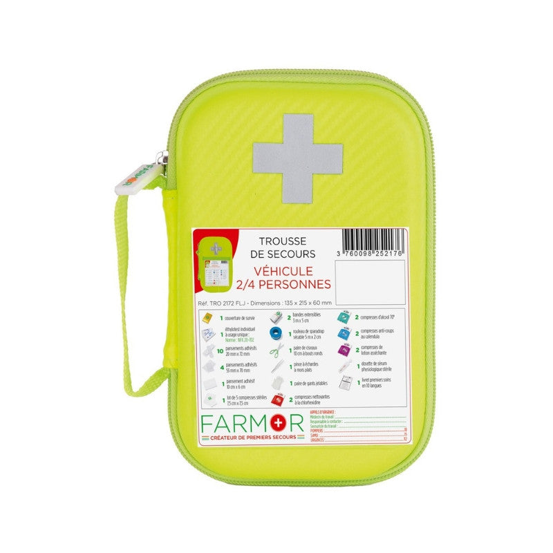 Trousse de secours Véhicule 2/4 personnes FARMOR TRO2172FLJ