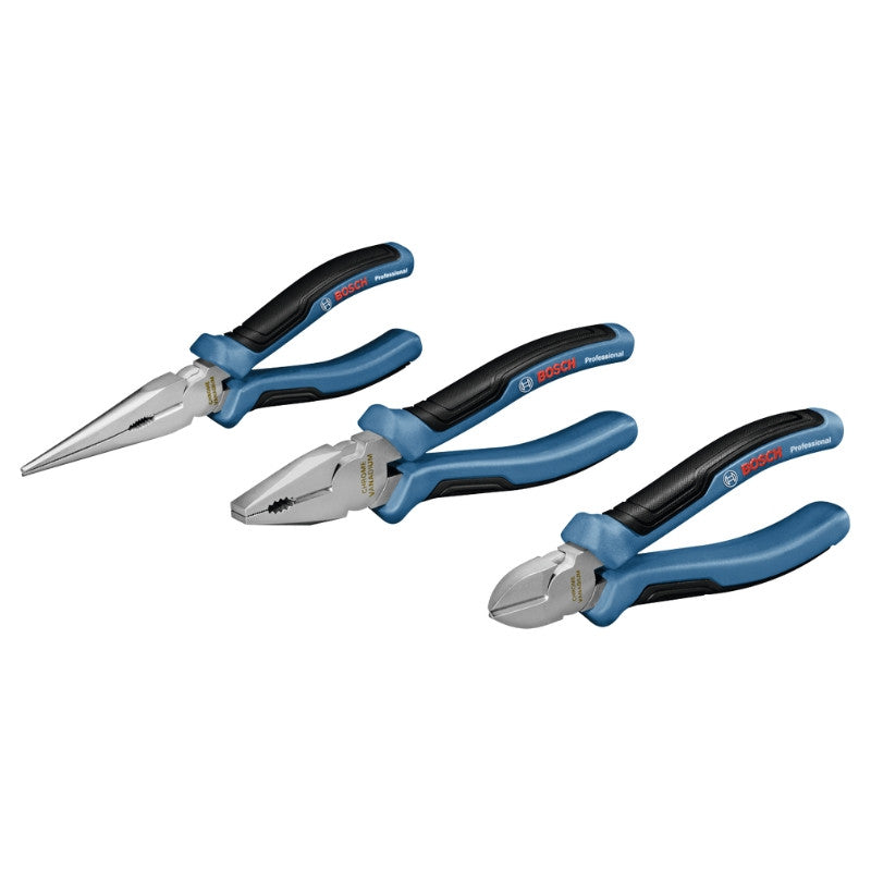 BOSCH Set 3 pinces uni/bec long/coupante - 1600A016BG