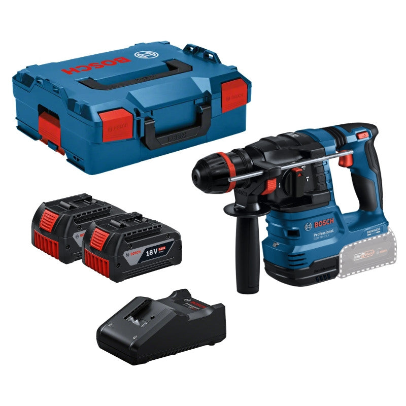 BOSCH Pro Marteau perforateur SDS+ 18V 2x4Ah GBH18V-22X L - 0611924101