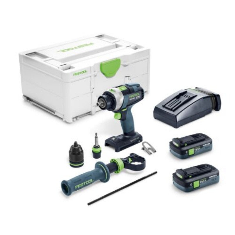 FESTOOL Perceuse à percussion 18V 2x4 Ah QUADRIVE TPC 18/4 I-Plus - 579371