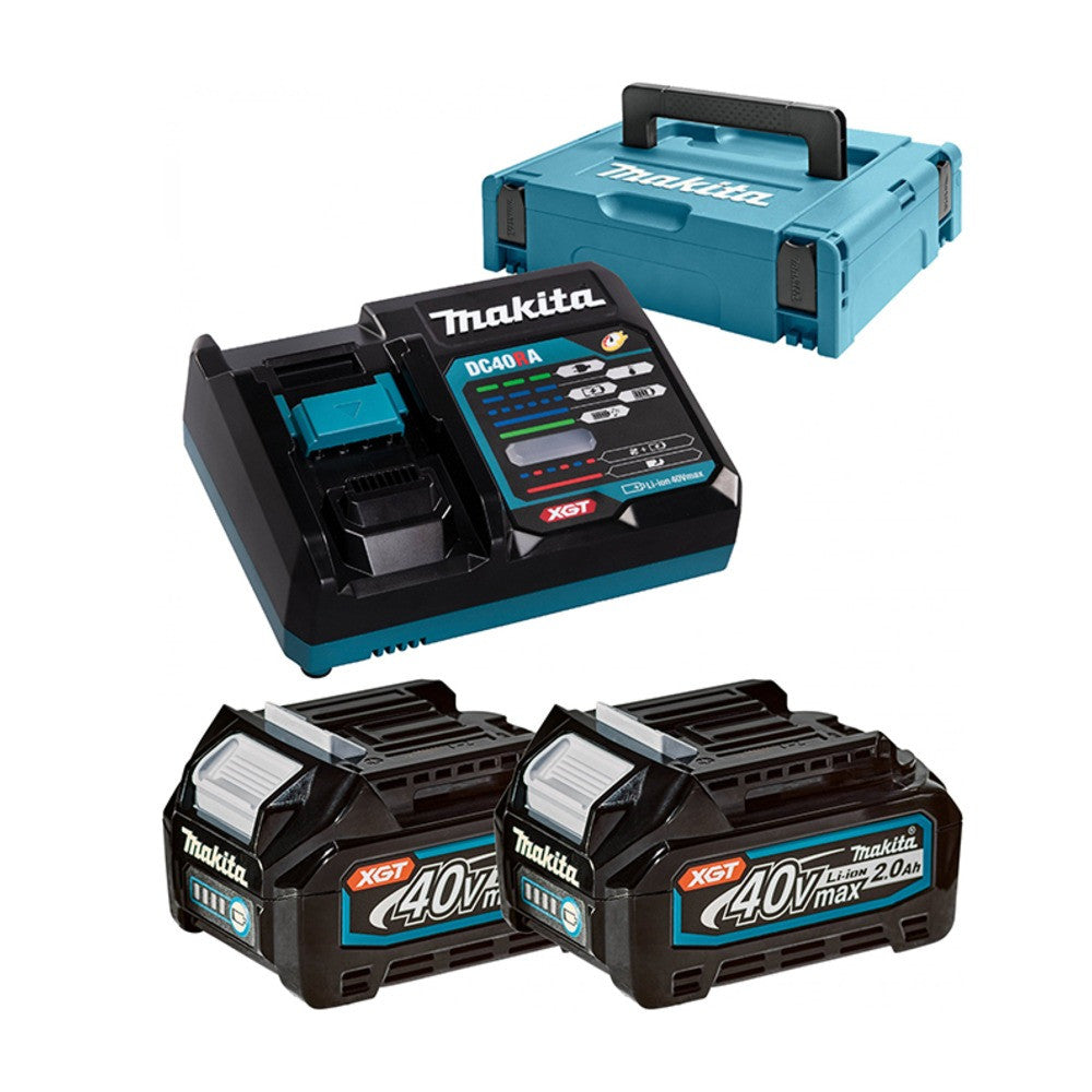 MAKITA Pack Energie 2 batteries 40V 2Ah + chargeur - 191V07-0