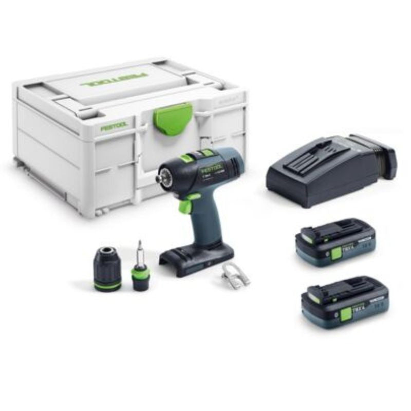 FESTOOL Perceuse 18V 2x4Ah T 18+3 TBX 4,0 I-Plus - 579370