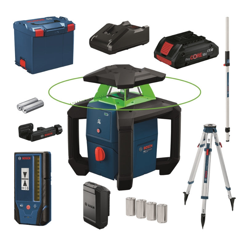 BOSCH Laser rotatif 18V 4Ah + trépied GRL18V-3-31G - 0615A500DG