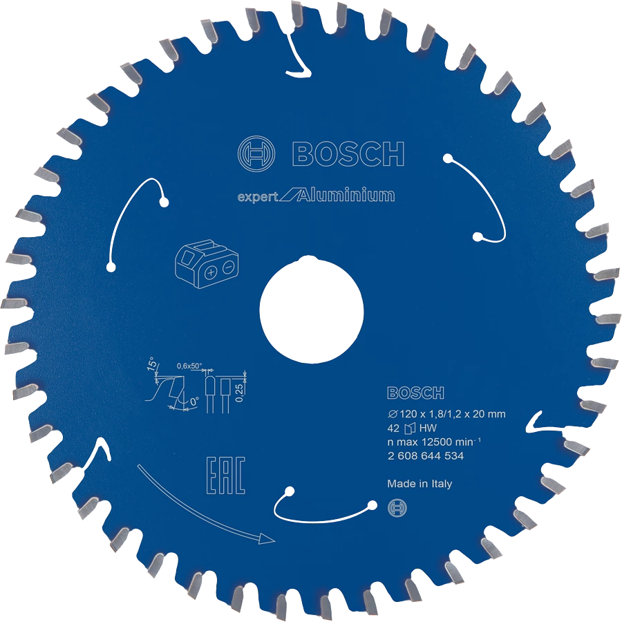 Lame de scie circulaire sans-fil expert for aluminium bosch