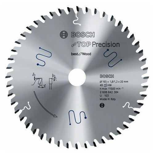 Lames scies circulaires portatives ø165mm best for wood bois bosch