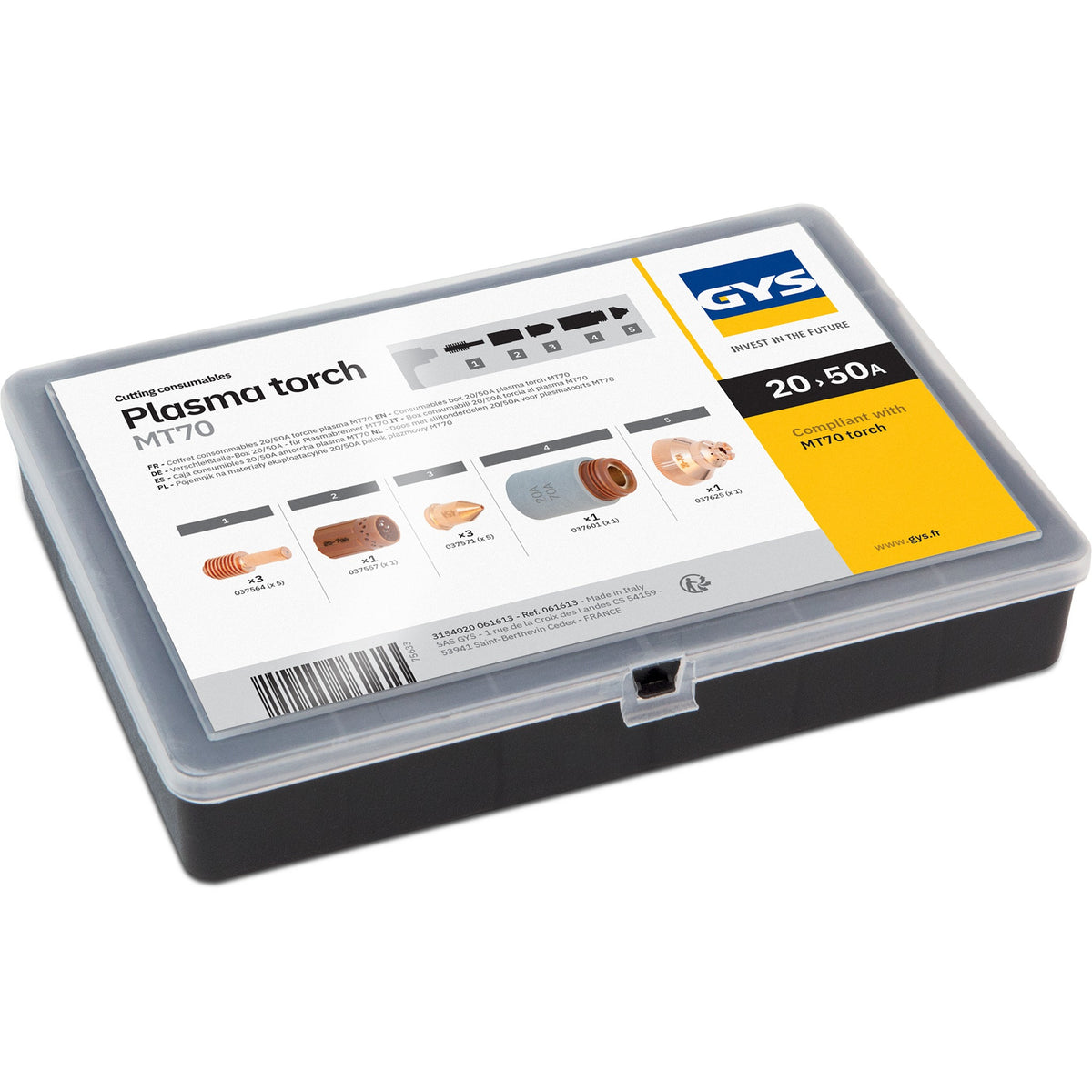 GYS Coffret consommables 20/50 A torche plasma MT-70 - 061613
