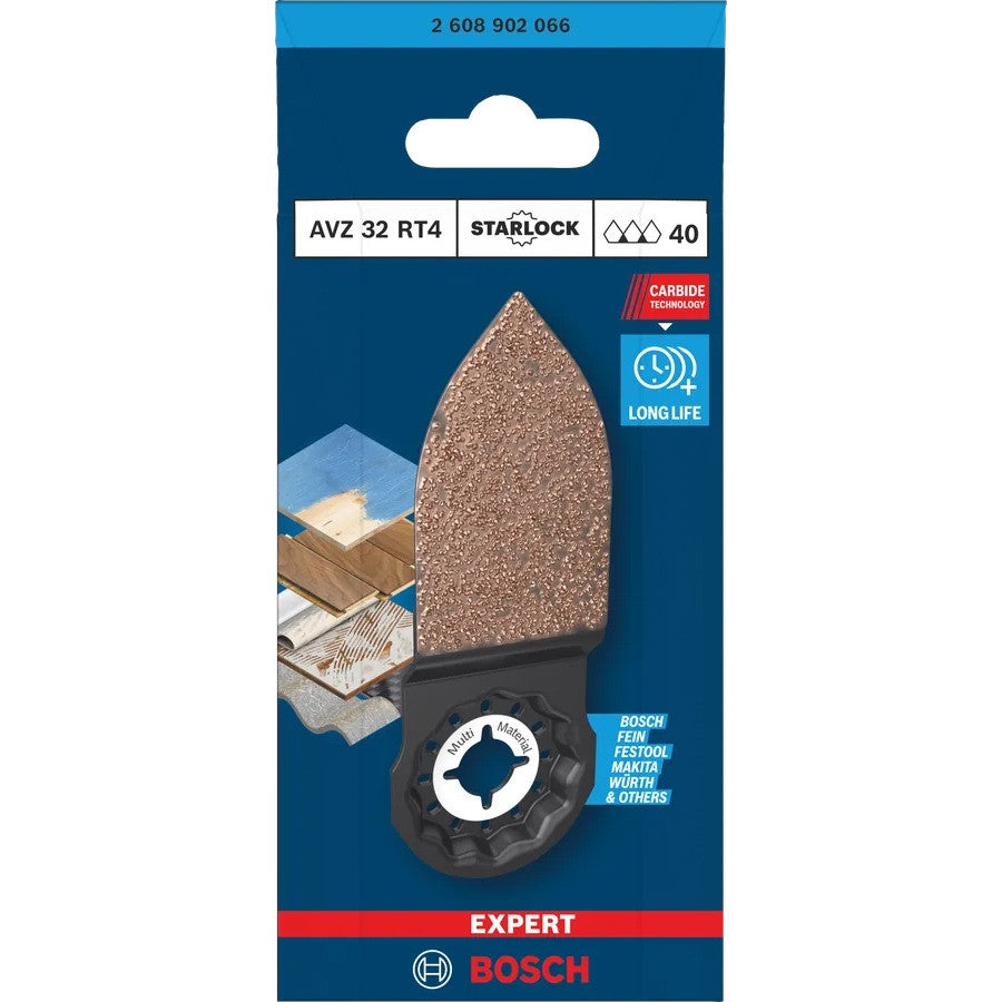 BOSCH EXPERT Doigt de ponçage Starlock carbure AVZ 32 RT4 - 2608902066