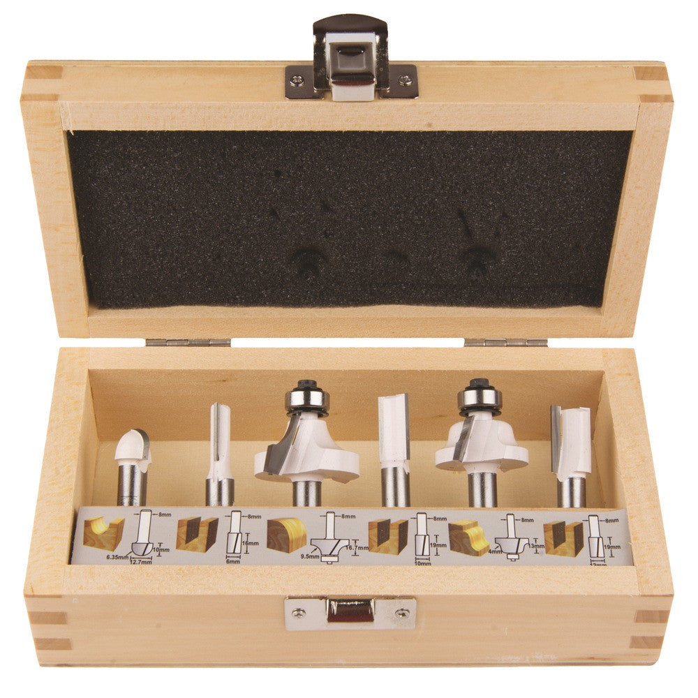 MAKITA Coffret 6 fraises pour défonceuse Ø8mm - D-53540