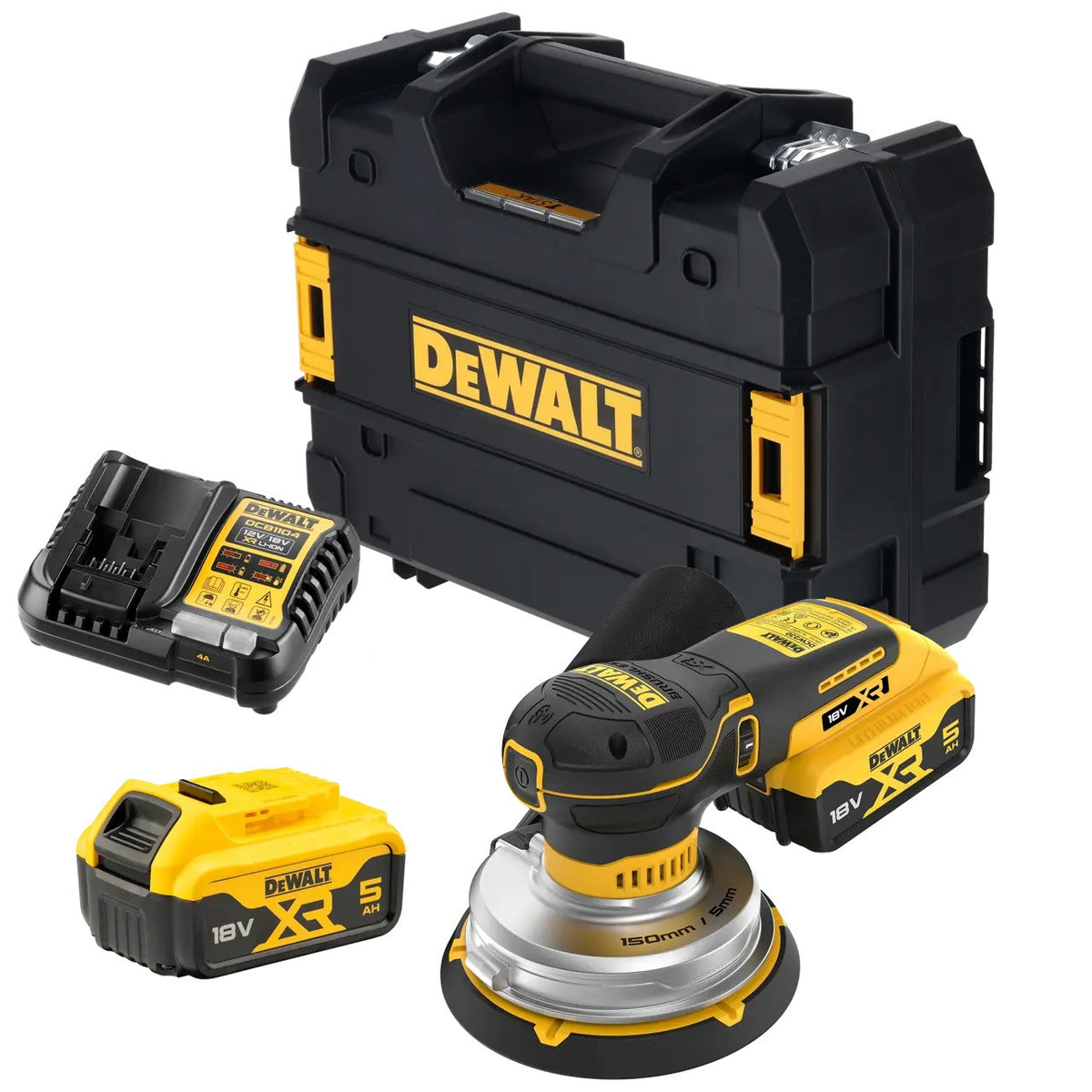 DEWALT Ponceuse excentrique Ø150mm 18V 5Ah - DCW230P2-QW