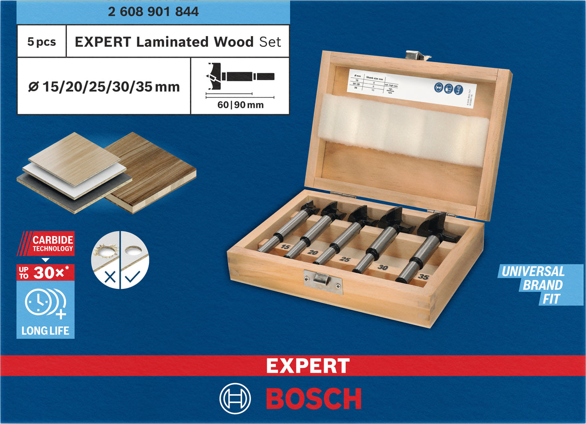 BOSCH EXPERT 5 Mèches à façonner Bois Ø15-35mm - 2608901844
