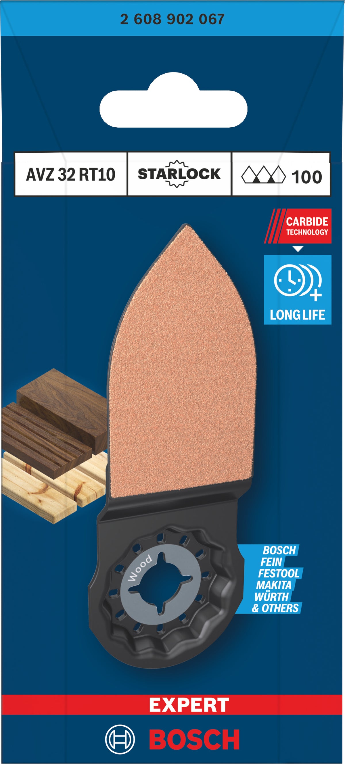 BOSCH EXPERT Plateau ponçage AVZ 32 RT10 32x53mm - 2608902067