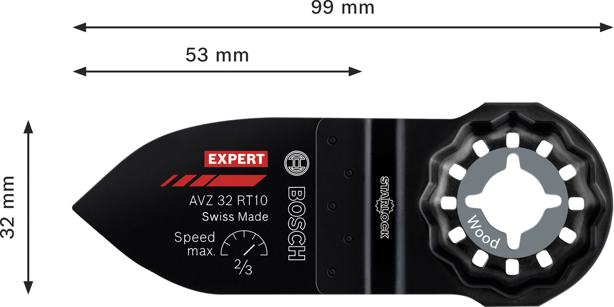BOSCH EXPERT Plateau ponçage AVZ 32 RT10 32x53mm - 2608902067