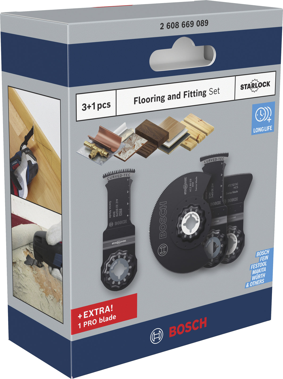 BOSCH Coffret 4 Lames Oscillant Starlock Flooring and Fitting - 2608669089