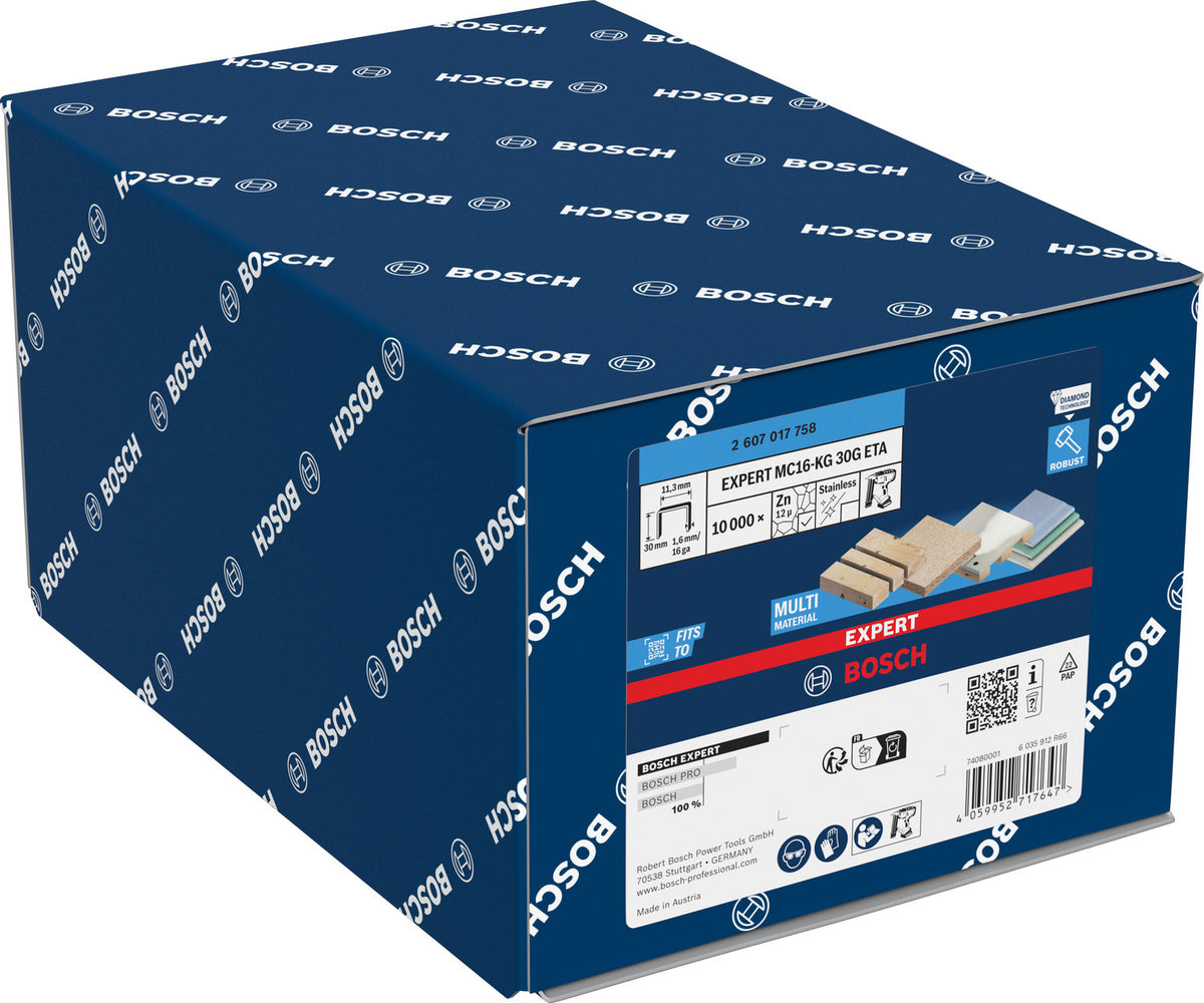 BOSCH EXPERT Agrafes couronne MC16-KG galvanisées - 2607017758