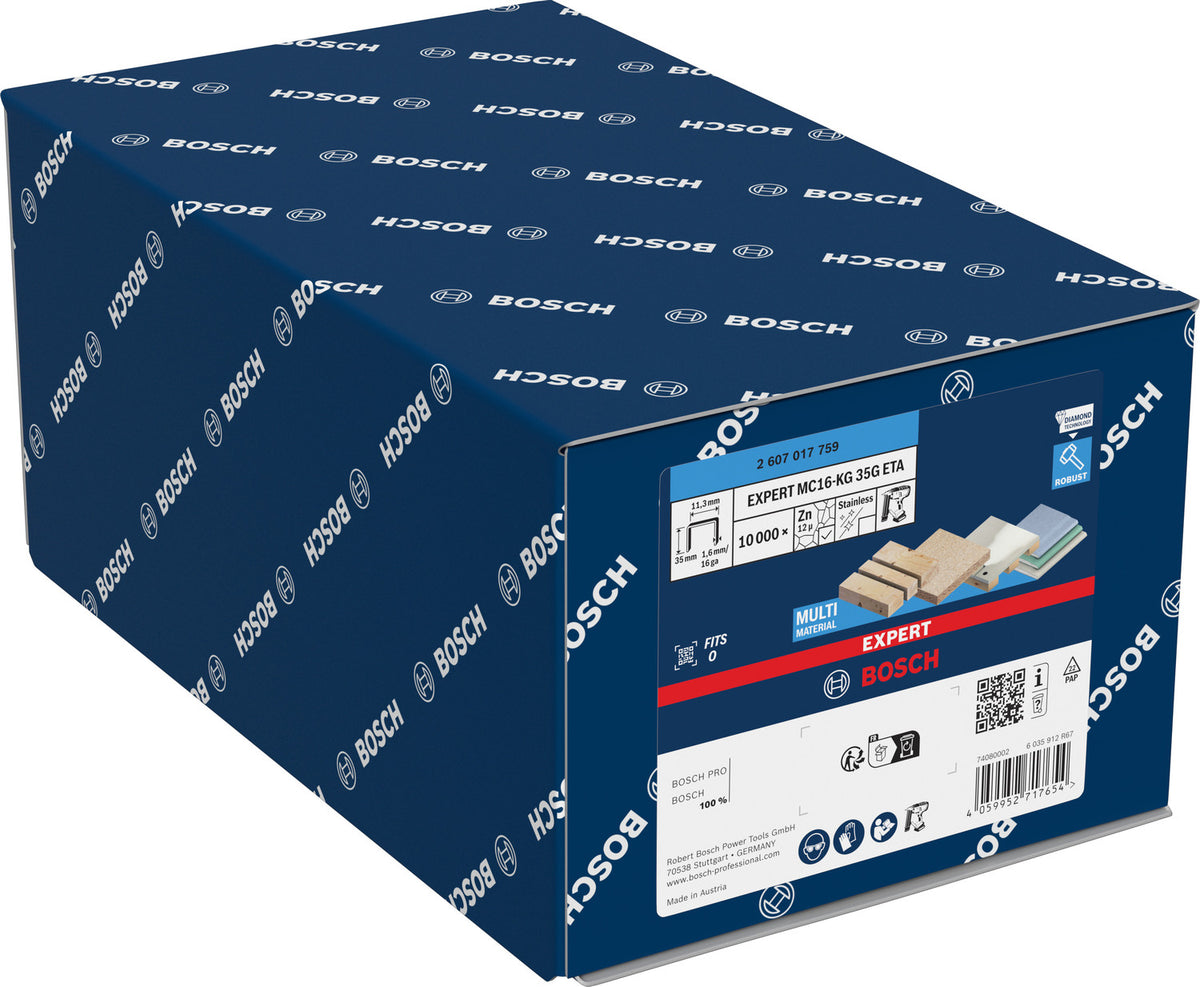 BOSCH EXPERT Agrafes couronne MC16-KG galvanisées - 2607017758