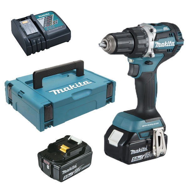 Perceuse visseuse 18v lxt 2x5 ah en makpac ddf484rtj makita