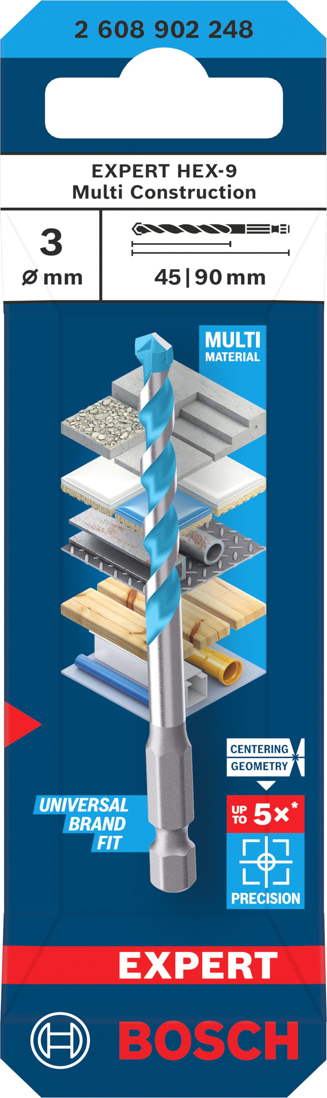 BOSCH EXPERT Foret multi-matériaux HEX-9 - 2608902248