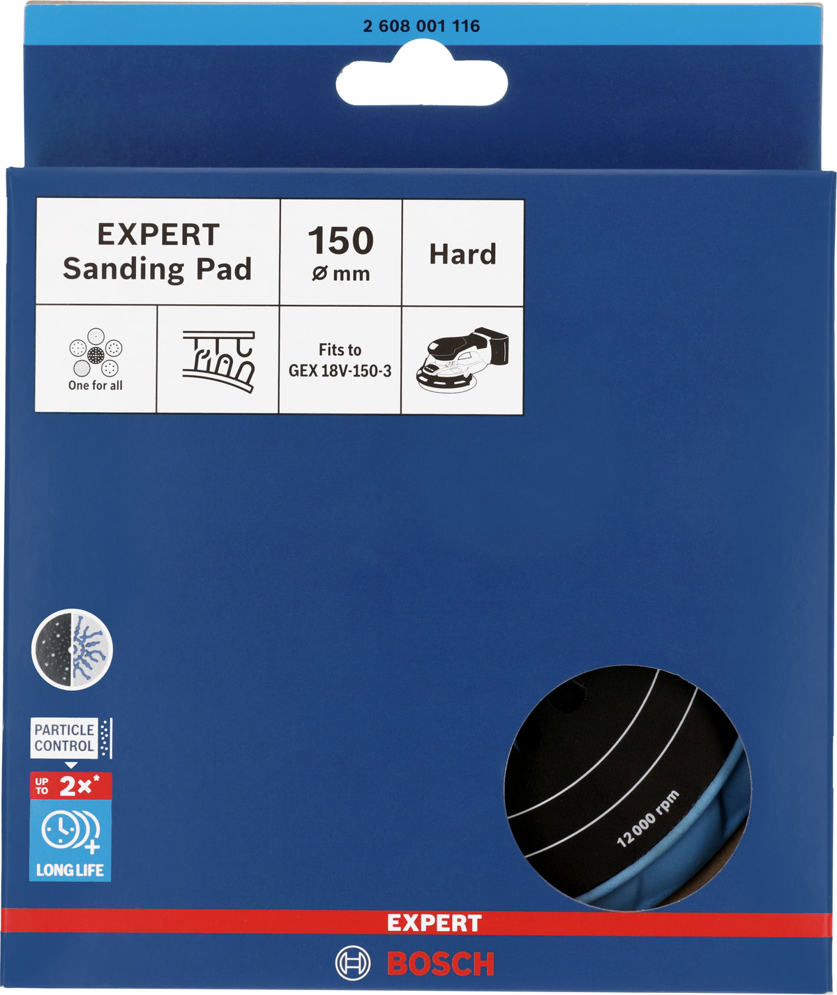 BOSCH EXPERT Plateau de ponçage multi-trous Ø 150 mm - 2608001116
