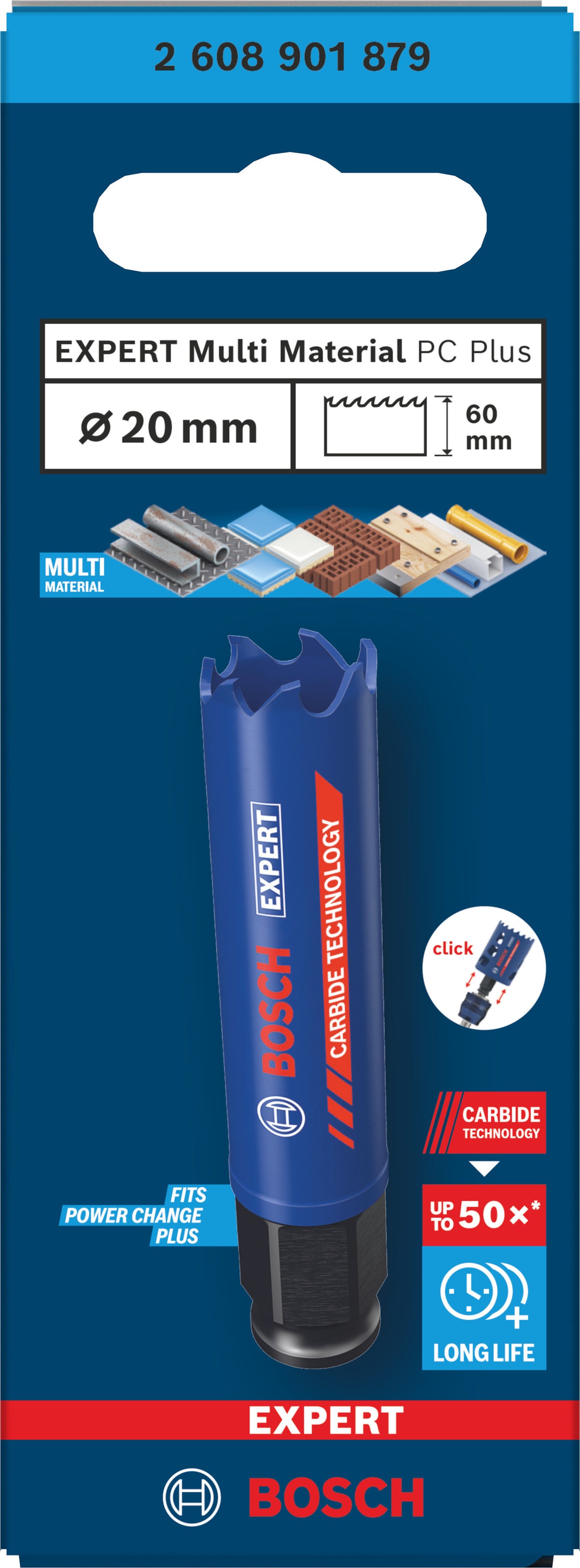 BOSCH EXPERT Scie trépan Multi Material PC Plus - 2608901879