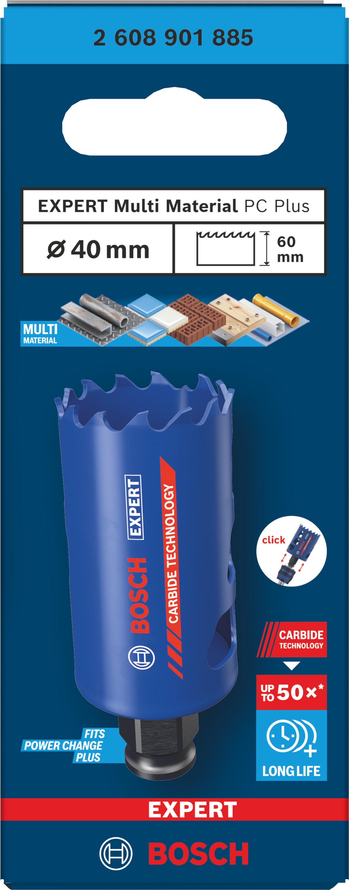 BOSCH EXPERT Scie trépan Multi Material PC Plus - 2608901879