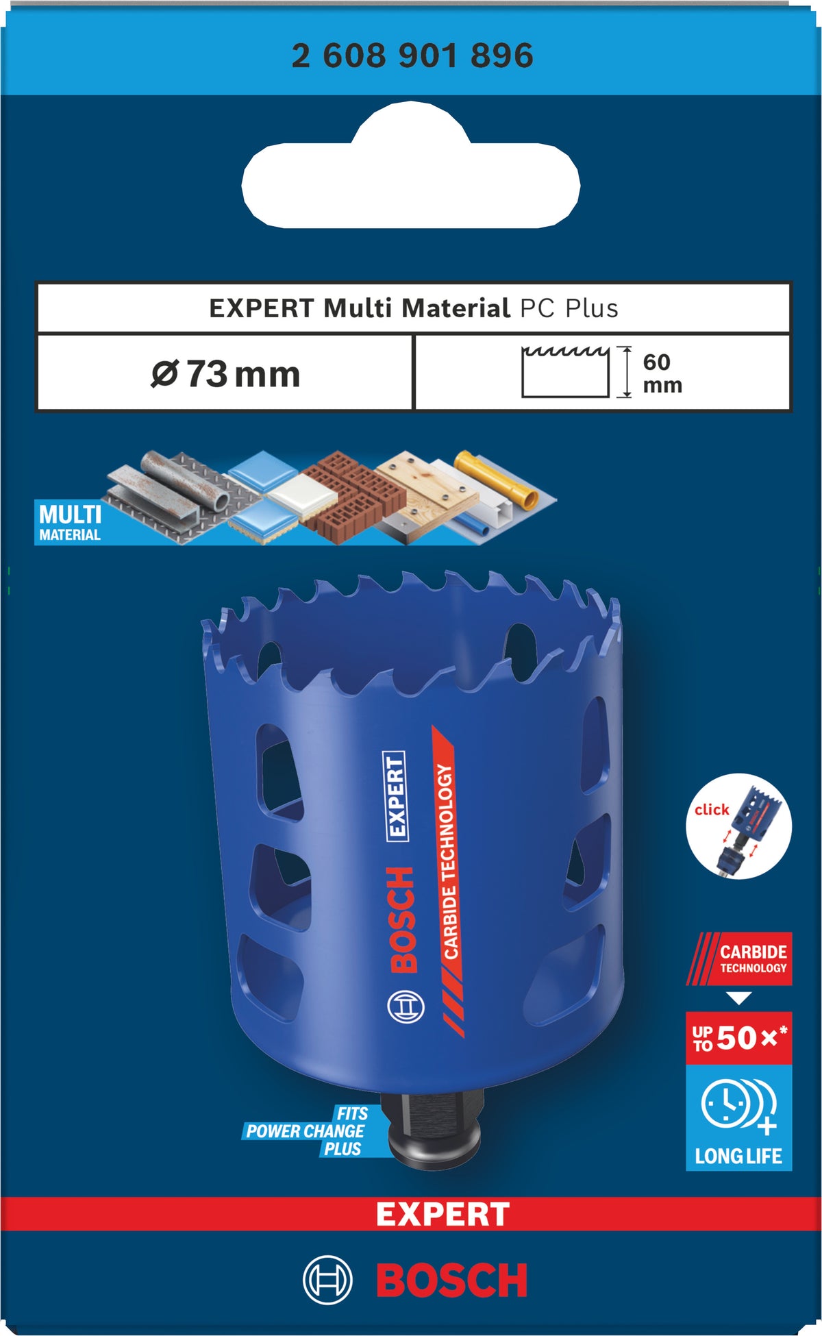 BOSCH EXPERT Scie trépan Multi Material PC Plus - 2608901879