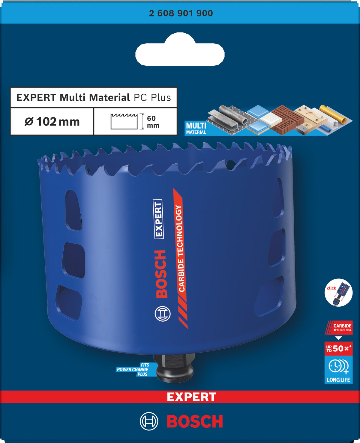 BOSCH EXPERT Scie trépan Multi Material PC Plus - 2608901879