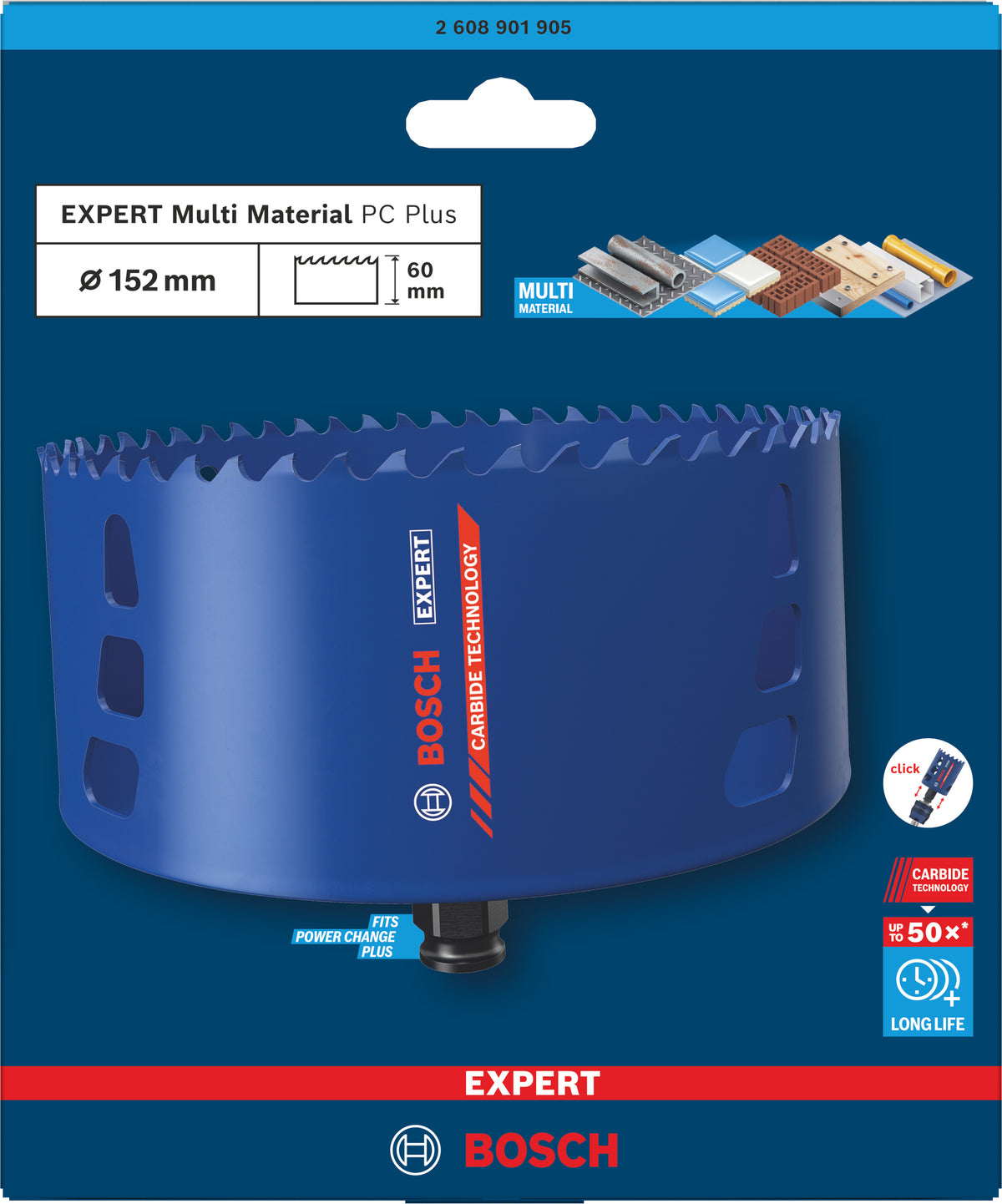 BOSCH EXPERT Scie trépan Multi Material PC Plus - 2608901879
