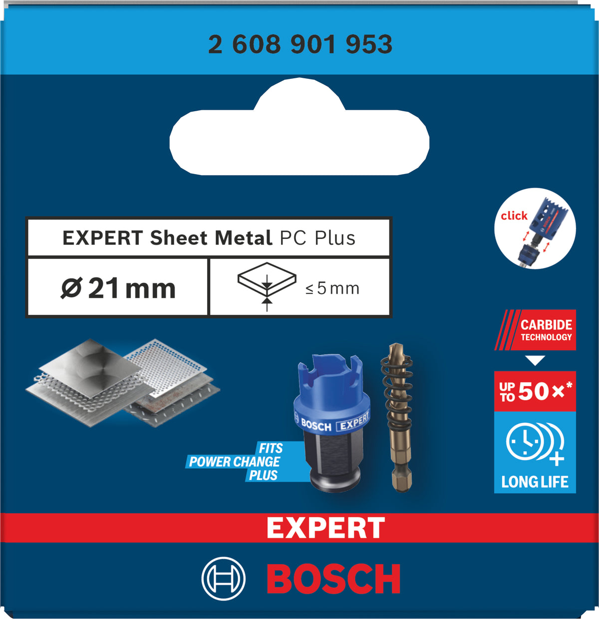 BOSCH EXPERT Scie trépan Sheet Metal PC Plus - 2608901952