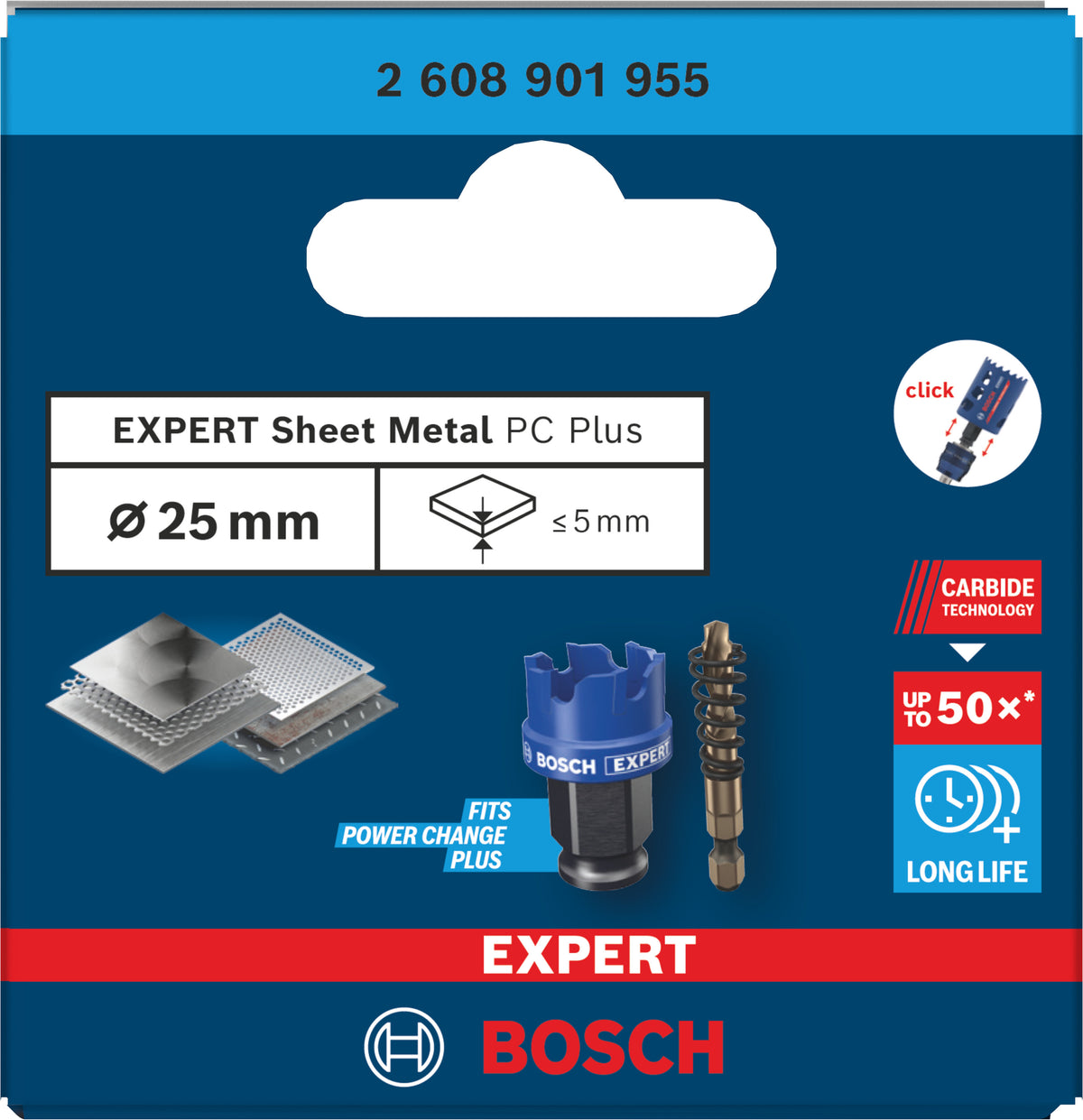 BOSCH EXPERT Scie trépan Sheet Metal PC Plus - 2608901952