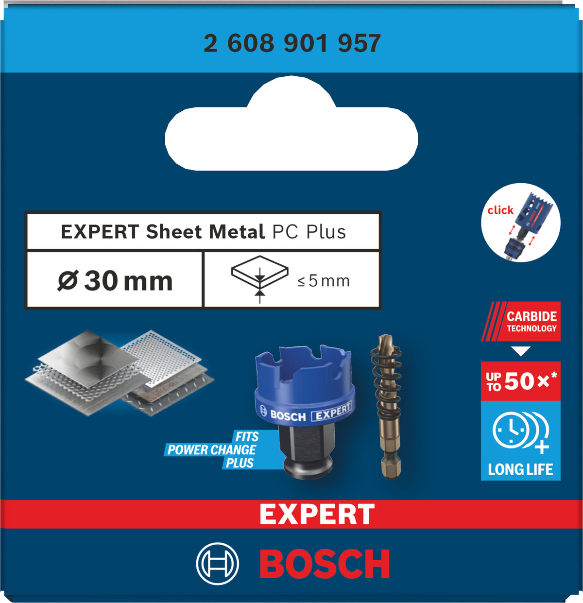 BOSCH EXPERT Scie trépan Sheet Metal PC Plus - 2608901952