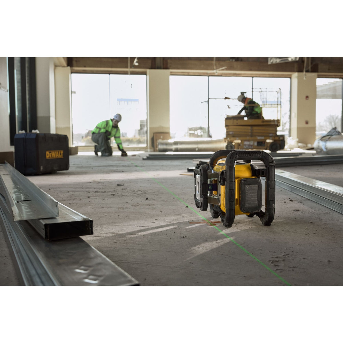 DEWALT Laser rotatif 18V 2Ah simple pente vert - DCLE35122GD1-QW