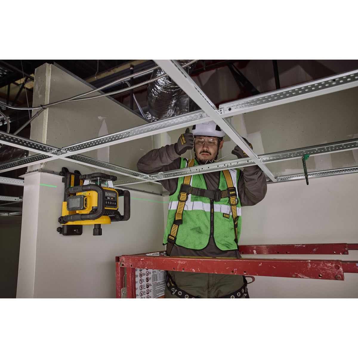 DEWALT Laser rotatif 18V 2Ah simple pente vert - DCLE35122GD1-QW