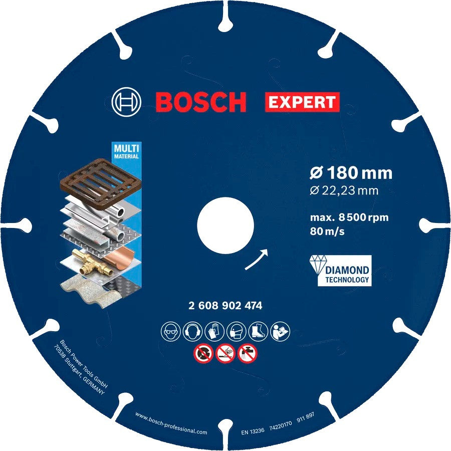 BOSCH EXPERT Disque diamant multi-matériaux grande taille