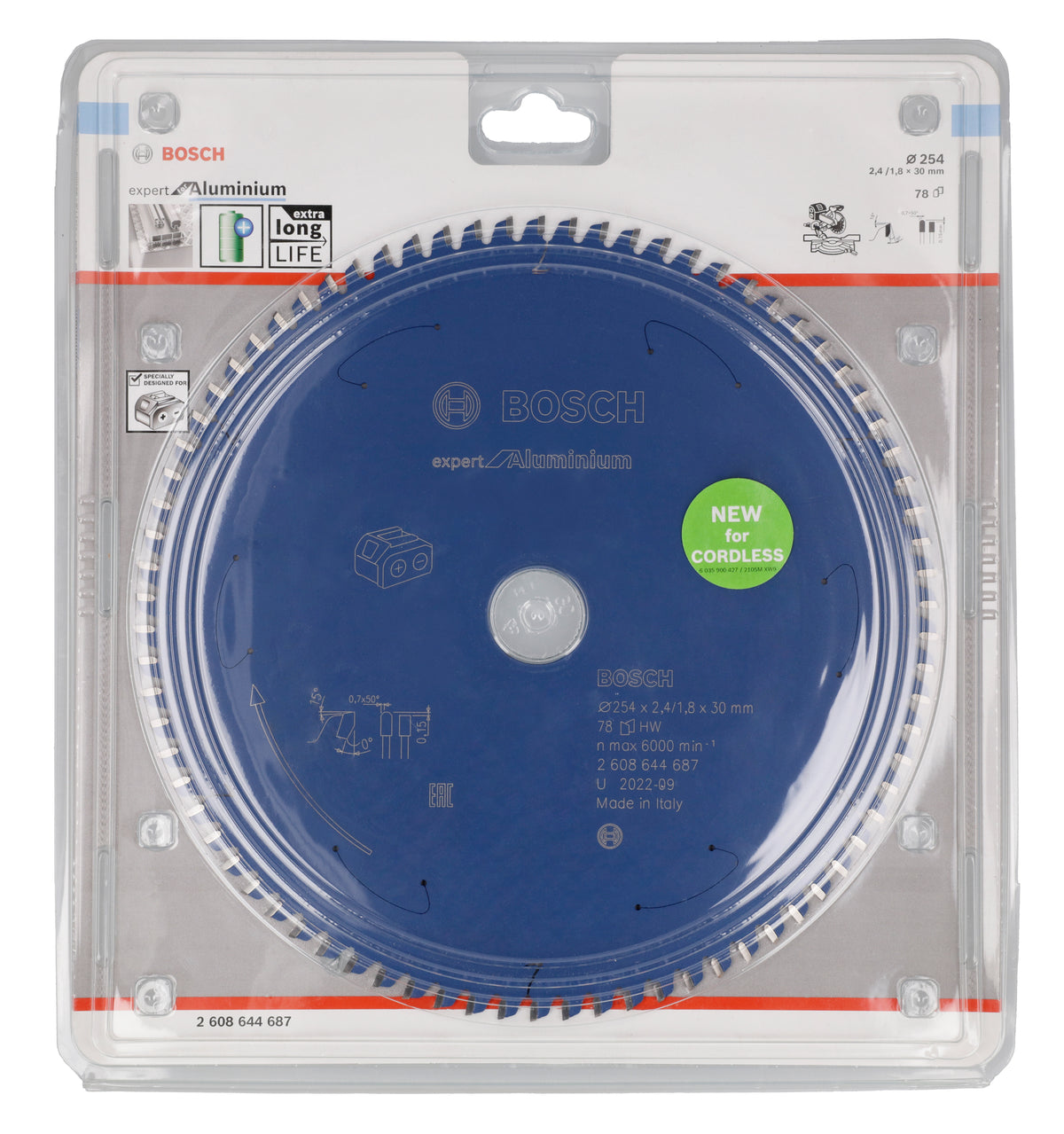 BOSCH Lame de scie à onglets sans fil aluminium Expert - 2608644543