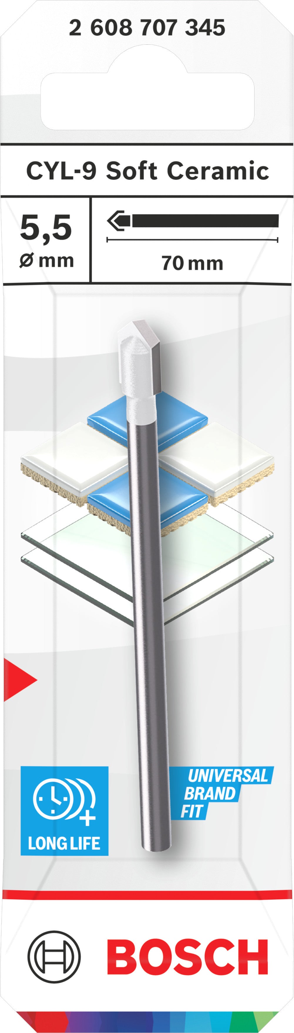 BOSCH Foret à carrelage Soft Ceramic - CYL-9