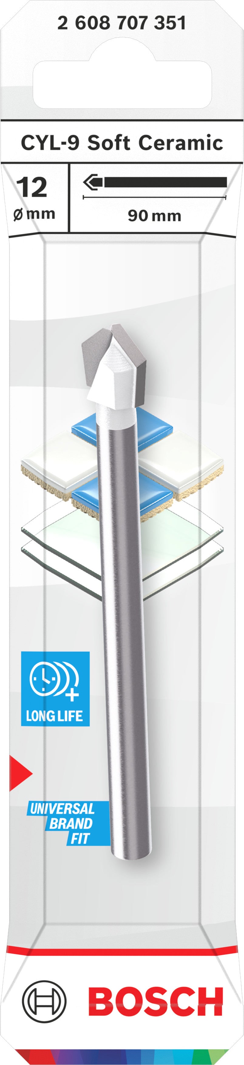 BOSCH Foret à carrelage Soft Ceramic - CYL-9