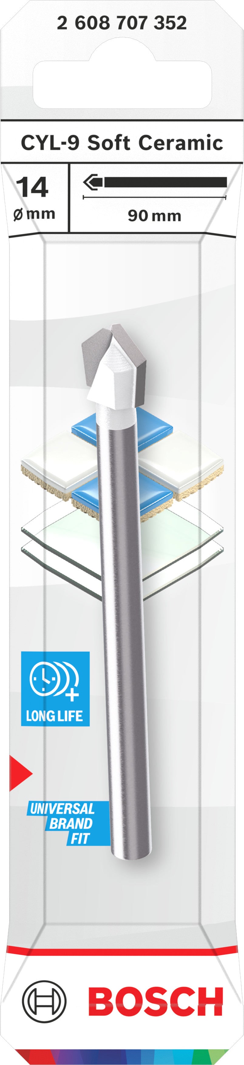 BOSCH Foret à carrelage Soft Ceramic - CYL-9