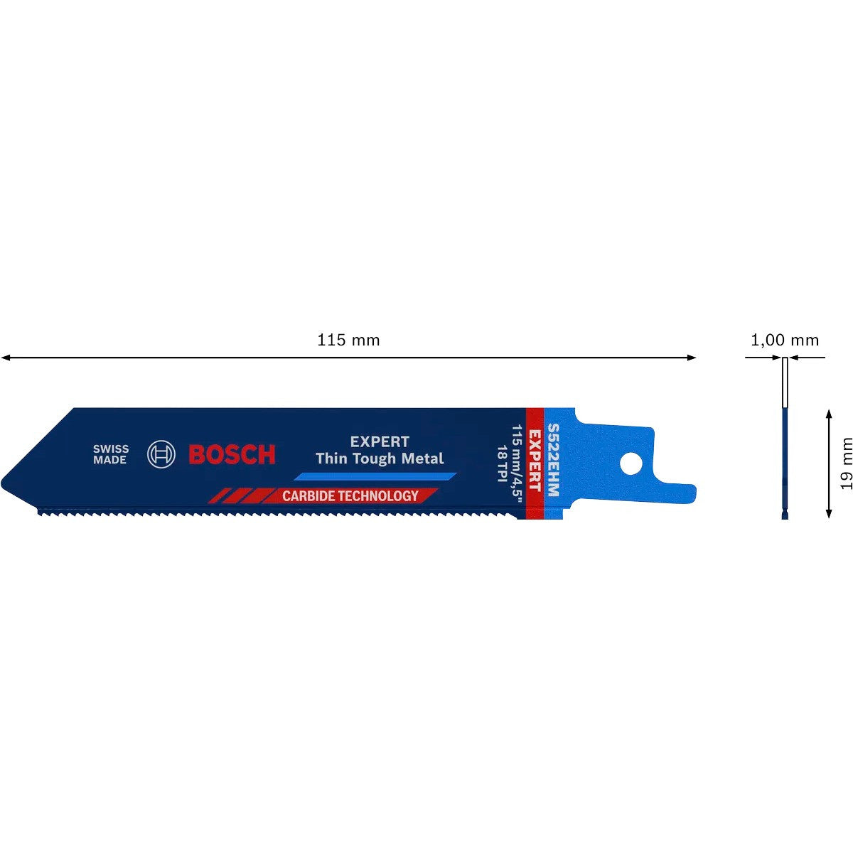 BOSCH EXPERT Lames sabre métal S 522 EHM