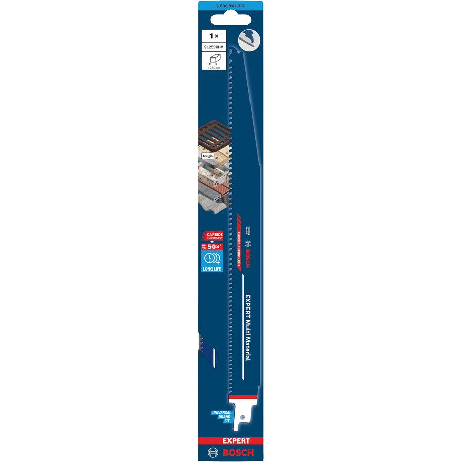BOSCH EXPERT Lames de scie sabre multi-matériaux S 1256 XHM