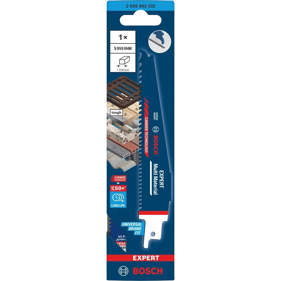BOSCH EXPERT Lames de scie sabre multi-matériaux S 956 XHM