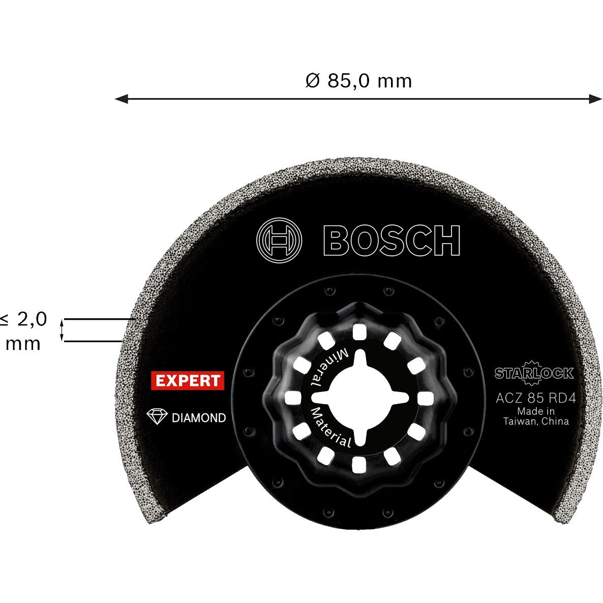 BOSCH Expert Lame Oscillant Starlock segment Cérami ACZ85RD4