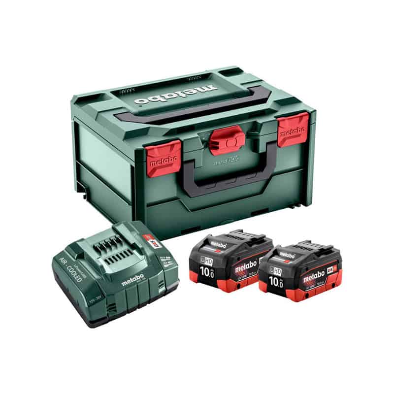 METABO Pack 2 batteries 18V 10Ah + chargeur + coffret - 685142000